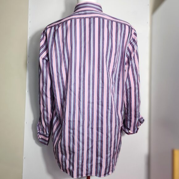 Men's Tailored Striped Shirt By Maxwell Clothiers, Hong Kong, Colors POP! - Picture 4 of 9